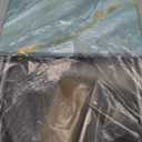 TV Trays Table Set of 4 Portable Folding TV Tray Table TV Dinner Tray with Sturdy MDF, Small Folding Tables with Phone & Tablet Slot, No Assembly Required, 15 x 18.9 x 25.6 in (Sea Blue Marble, 4Pcs)