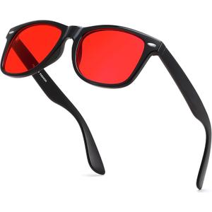 FEISEDY Red Lens Blue Light Blocking Glasses Anti Blue Light Computer Gaming Eyeglasses Reduce Eyestrain G1858