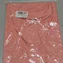 SOUWINEMYI Womens Cap Sleeve T Shirts V Neck Casual Tops Oversized T-Shirt Summer Trendy Lightweight Loose Fit Basic Tees (Pink, M)