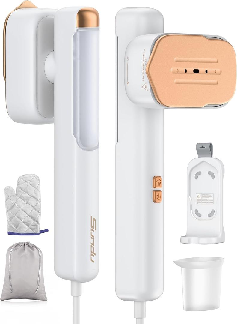 Steamer for Clothes, 120-240V Handheld Garment Steamer, Sundu Travel Steamer  Iron 2 In 1, 15s Fast Heat up (Pearl White)