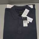 GUESS Men's Short Sleeve Peony Jacquard Polo (Large, Grey Shadow Blue)