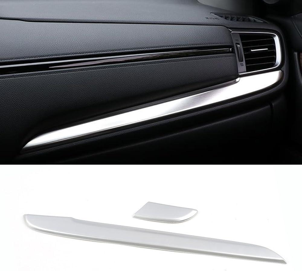 Car Accessories Fit for Honda CR-V CRV 2017-2022 Center Consoles Dash Board Panel Cover Trim Sticker Interior Decoration Mouldings (Matte Silver) ABS 2 PCS