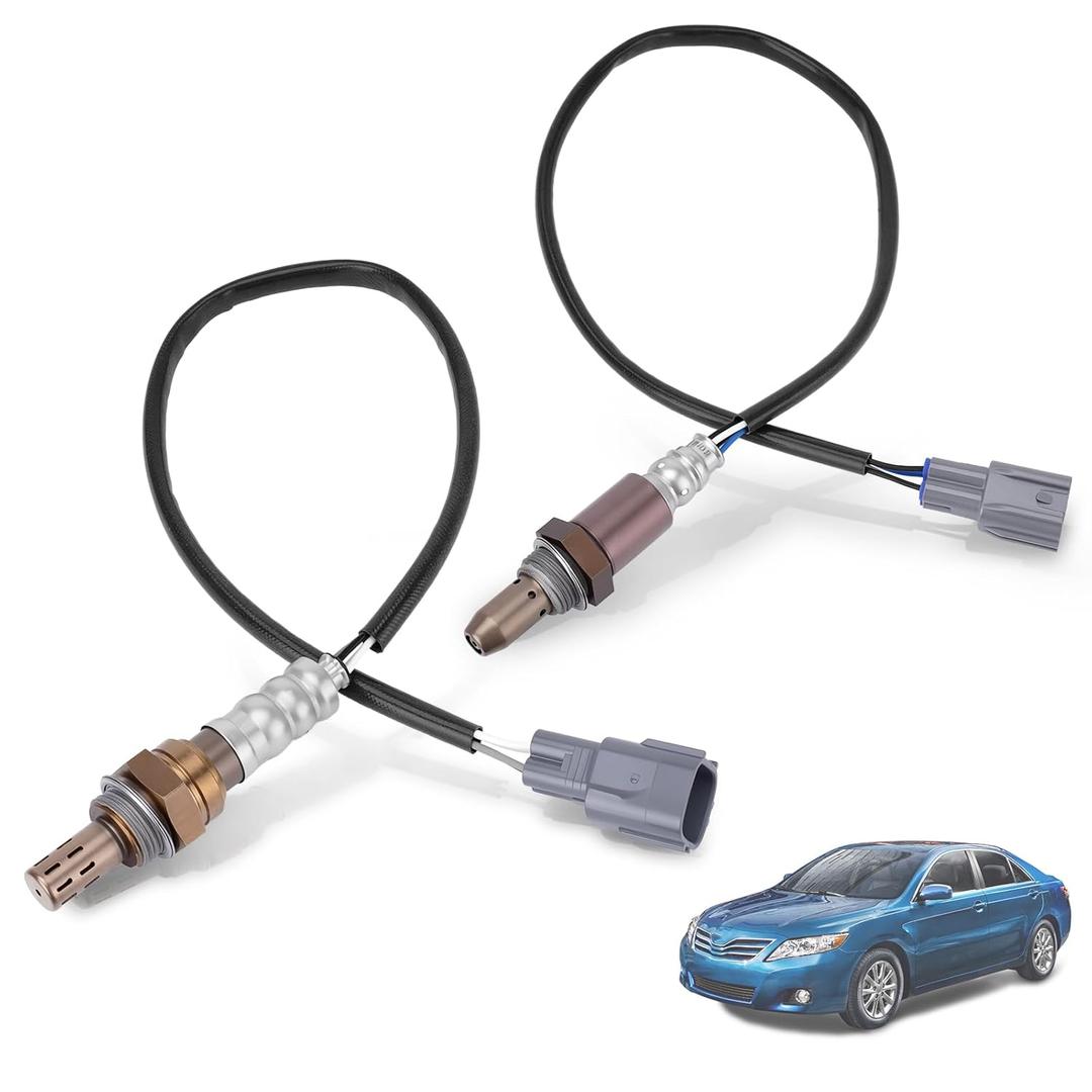 Oxygen O2 Sensor Upstream & Downstream Compatible with Toyota Camry 2004-2009, Camry Hybrid 2007-2011, RAV4 2006-2008 2.4L L4 2362cc, Sensor Set Replaces# 234-4622 234-9049, 2PCS