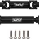 INJORA Drive Shaft Steel Black Front Rear Center Shaft with D Shaped Hole for TRX4M Defender Bronco 1/18 RC Crawler Upgrade, 22g/Set