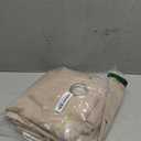 NICETOWN Thick Linen Curtains Privacy with Light Filtering, Grommet Semi Sheer Not See Through Linen Blend Curtain Drapes Vintage & Rustic for Farmhouse / Living Room, Angora, W55 x L84, 2 Panels