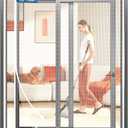 Magnetic Screen Door Left Right Side Opening Upgraded PET Mesh Greater Than Fiberglass and Polyester,Keep Bugs Out,Pet & Kid Friendly,Suitable for Sliding Doors,Patio French Doors-96" X 80"