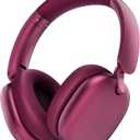 RORSOU C6 Active Noise Cancelling Headphones, Wireless Over Ear Bluetooth Headphones, 60H Playtime, Lightweight Folding Deep Bass Comfort Fit Ear Cups Headset with Mic for iPad/Travel/PC/Home Red