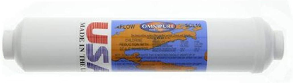 Omnipure SCL10-B Scale Inline Water Filter, White Omnipure SCL10-B Scale Inline Water Filter, White