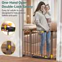 InnoTruth 27-36.6 in Wide Baby Gate for Stairs and Doorways, Brown