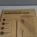 Shower Head, 8 inch Multifunction High Pressure Rain Shower Head with Handheld Spray Combo with 11'' Angle Adjustable Extension Arm/Flow Regulator/Shower System Matte Black