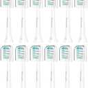 Densuuclin Toothbrush Replacement Heads for Philips Sonicare and More Click-on Handles 12 Pack White
