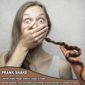 Rubber Snakes Fake Snake Rattlesnake - Realistic Keep Birds Away - Prank Life Size Toy That Look Real - Garden Plastic Scare Birds - Christmas Toys