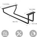 7 Inch Black Wine Glass Rack, Under Cabinet Wine Glass Holder, Metal Stemware Rack Hanger for Kitchen Storage (4 Pack)