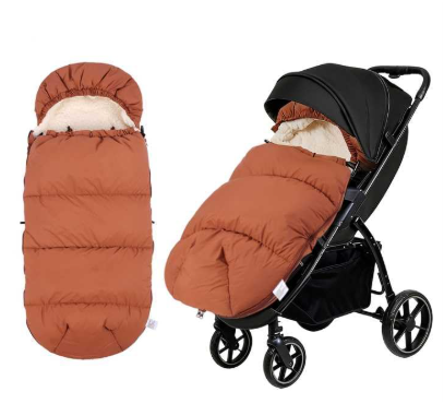 Waterproof Thickened Universal Stroller Blanket Baby/Toddler Stroller Footmuff, Sleeping Bag & Bunting, Cold Weather Winter Cover (Brown)