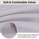 Smiry Velvet Stretch Dining Room Chair Covers Set of 4, Soft Removable Washable Chair Slipcovers Kitchen Parsons Chair Protector, Light Grey
