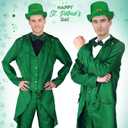 St Patrick's Day Costume Set Adult Men with St Patrick's Day Accessories for St Patrick's Day, M