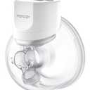 Momcozy Breast Pump S12 Pro Hands-Free, Wearable & Wireless Pump with Soft Double-Sealed Flange, 3 Modes & 9 Levels Double Electric Pump Portable, Smart Display, 24mm, 1 Pack, White