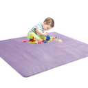 BALAPET Thick Memory Foam 71x59 Play Mat for Playpen, Super Soft Velvet Portable Baby Playpen Mat for Kids Toddler Crawling and Play, Non-Slip Bottom Playmat, Purple