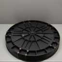 ELAFROS 30 Gallon and 55 Gallon Heavy Duty Plastic Drum Dolly  Durable Plastic Drum Cart 900 lb. Capacity- Barrel Dolly with 5 Swivel Casters Wheel,Black (1 Pack)