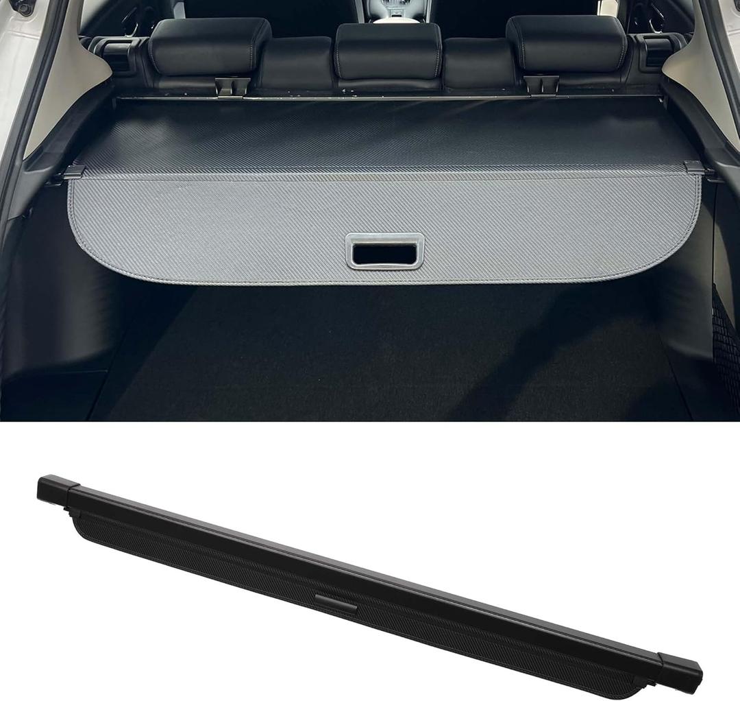 Motoforti Car Trunk Retractable Cargo Cover for Ford Escape 3.0L 2008-2012 Rear Trunk Parcel Shelf Luggage Security Shield Shade, Canvas Black Carbon Fiber