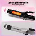 Farery 1.5 inch Curling Iron For Long Hair, Lightweight Long Barrel Curling Iron 1 1/2 Inch, Ceramic Curling Wand Infused Argan Oil & Keratin for Bouncy Curls, 9 Temp Digital Display & Lock Key, Glove
