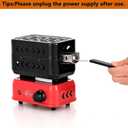 minkah Charcoal Burner 3D 360 Faster Heating Electric Stove Coconut Coal Starter 2 Heating Zones with Stainless Detachable Tongs, 1200W High Power Cube Coil Multipurpose Turbo Burner Fire Starter