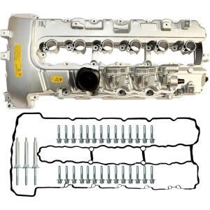 Aluminum Engine Valve Cover Kit Compatible with N54 Z4 X6 135i 335i 335is 335xi 535i 535xi 740Li 740i 3.0L 2007-2016 264-936 7565284 11127565284 11127565286