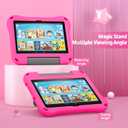 Fire HD 8 Tablet Case for Kids,Kindle Fire HD 8 Case,Amazon Fire Tablet 8 Cases,DiHines Shockproof Handle Stand Kids Case Cover for Amazon Kindle Fire HD 8/8 Plus(12/10th Generation,2022/2024 Release), Pink 