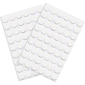 Self-Adhesive Screw Hole Stickers PVC Cover Caps Dustproof for Wooden Furniture Cabinet 21mm 2 Sheets/108 Pcs White