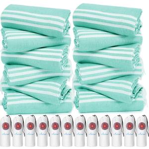12 Pack Turkish Beach Towels Quick Dry Sand Free Oversized Bath Pool Swim Towel Extra Large XL Blanket Adult Travel Cruise Accessories Must Haves Clearance Stuff Necessities Vacation Essentials