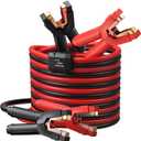 NOONE 0 Gauge 25ft Heavy Duty Jumper Cables, 1000Amp Automotive Booster Cables with Reverse Polarity Protection for Car, SUV, Truck  Complete Kit with Carry Bag, Gloves, Brush & Goggles (0AWG x 25Ft)