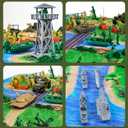 Army Men Military Toys for Boys Age 3-12, 124 Pcs Plastic Army Men Playset - Army Men Action Figures with Toy Soldiers, Boats, Tanks, Helicopters and Battleships - Birthday Gift for Kids