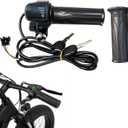 Ebike Full Twist Throttle for Ridstar Q20, 48V Ebike Throttle 3 Pin Plug and Play with LCD Display and Key Lock, Throttle Grips for Ebike Motorcycle Scooter