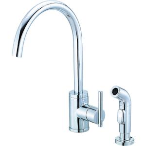Danze D401058 Parma Single Handle Kitchen Faucet with Side Spray, Chrome