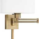 Livex Lighting 40036-01 1-Light Swing Arm Wall Light, Antique Brass