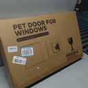 Sliding Cat Door for Window, Fits 32"-37" Width Window, 1-Min Install | Aluminum Frame + HD Glass | Weatherproof Design | Magnetic Closure Window Cat Door Insert, Adjustable Pet Door Window for Cats