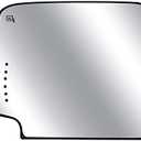 Driver Side Heated Mirror Glass, Left Upper Tow Mirror Glass Fit for Chevy Silverado GMC Sierra 1500 2014-2017 2500 3500 2015-2017, with Turn Signal & Rear Holder, Replace 23444110 TR00562