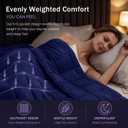 Navy Blue Weighted Blanket for Adults 20lbs, 60"x80", Queen Size Cooling Heavy Throw Blanket for 180-220lbs, Microfiber Soft Thick Big Blankets Weighted Comforter Gift for Sleeping