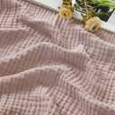EMME Cotton Muslin Queen Blanket Bed Layering Bedspread Coverlet Breathable Gauze Soft Lightweight Blankets (Heather Dusty Pink, 90"x90")