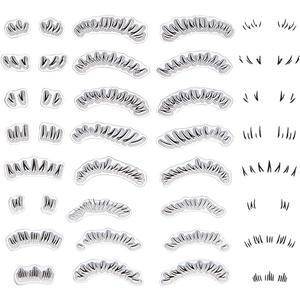 CRASPIRE Lower Eyelash Stamp Silicone Eyelash Stamps Lower Lash Clear Stamp Template Tool Seal Reusable Silicone Stamps Women Cosmetics Eye Makeups for Traveling Aartian Gathering