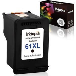 Inktopia Remanufactured Ink Cartridges Replacement for HP 61XL 61 XL High Yield for HP Envy 4500 5530 5534 5535 Deskjet 2540 1000 1010 1512 1510 3050 Officejet 4630 2620 4635 Printer (1 Black)