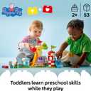 LEGO DUPLO Peppa Pig Funfair Toddler Toy - Sensory Toy Featuring Peppa Pig - Fun Gift for 2+ Year Old Boy or Girl - Helps Preschoolers Develop Color Sorting and Fine Motor Skills - 10453