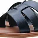 The Drop Women's Monika (10, Faux Leather Black)