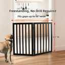 Love's Cabin Freestanding Indoor Dog Gate for House Foldable Wood Black Puppy Gate for Doorways Pet Gate for Stairs Extra Wide Pet Fence 32" Height 2 Panels, 【2 Panels】40''w x 32''h