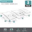 Sorbus Fridge Organizer on Wheels - Rolling Fridge Organizers and Storage Clear Design with Dividers & Handles for Kitchen Organization and Storage - Refrigerator Organizer Bins & Pantry Storage Bins (Curved Top)