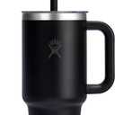 Hydro Flask Travel Tumbler with Handle, Clear Lid and Straw - Insulated Stainless Steel
