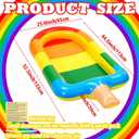 Soulchen 4 ft Inflatable Cooler, Inflatable Pool Bar, Cooler for Parties, Ice Pop Serving Bars Pool Party Drink Holder Colorful Ice Pop Beach Party Drink Float for Summer Luau Hawaiian Birthday