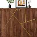 Storage Cabinet, Free Standing Buffet Cabinet, Morden Sideboard and Buffet Storage, Wood Accent Cabinet for Living Room, Hallway, Entryway (1, Brown)
