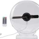 Zopsc 3D Hologram Fan with Cover, 1080P Desktop WiFi Holographic Fan Projector Advertising Machine 2350Rpm with 4G Memory Card, Remote Control, for Spring Festival Parties