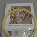 Ovveroche 3 Sets Embroidery Kit for Beginners, Flower Cross Stitch Kits for Adults, Starter, Hand Craft Lover Practice with Floral Stamped Pattern White